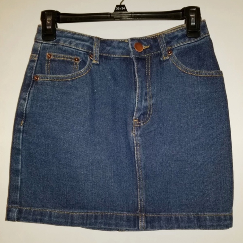 Denim mini skirt